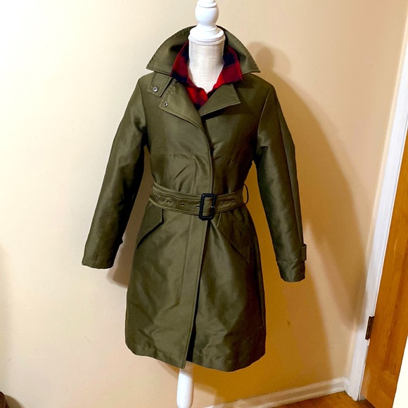 NOVELTI Jackets & Coats Novelti Trench Coat In Moss Green Lined Two